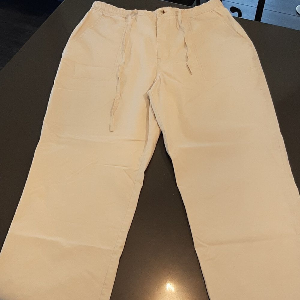 Northern Reflections Cream Lightweight Drawstring Pants